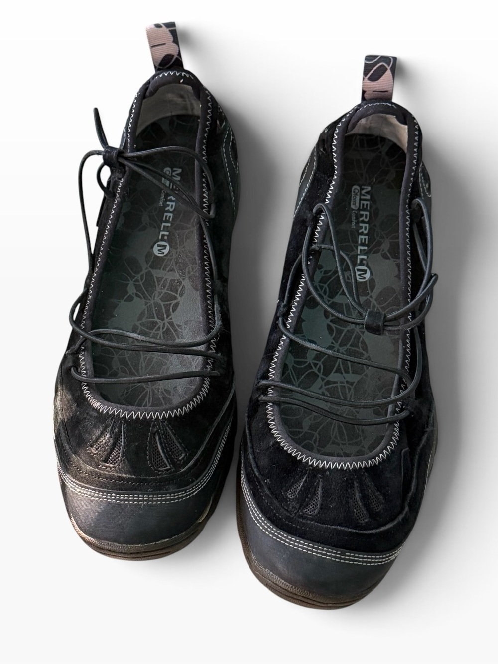 Merrell Mimosa Cord Slip-On Walking Sneakers Women’s 10 Black Suede Flats